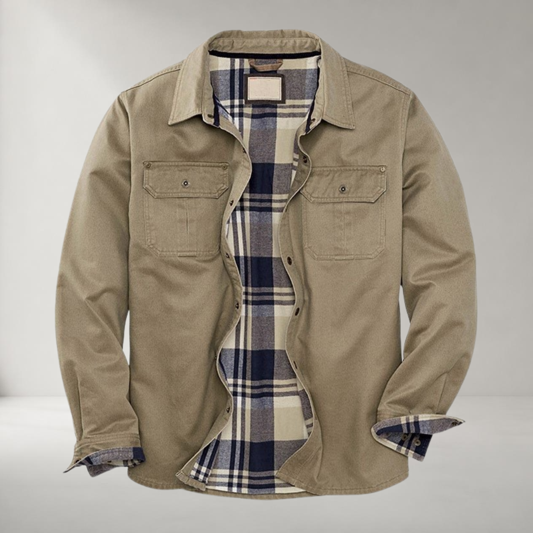 Veste Trucker Homme en Tissu Ciré – Résistante à l’Eau et au Vent