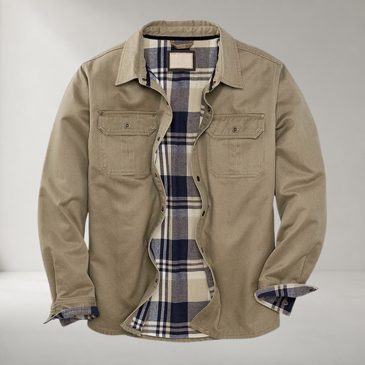 Veste Trucker Homme en Tissu Ciré – Résistante à l’Eau et au Vent