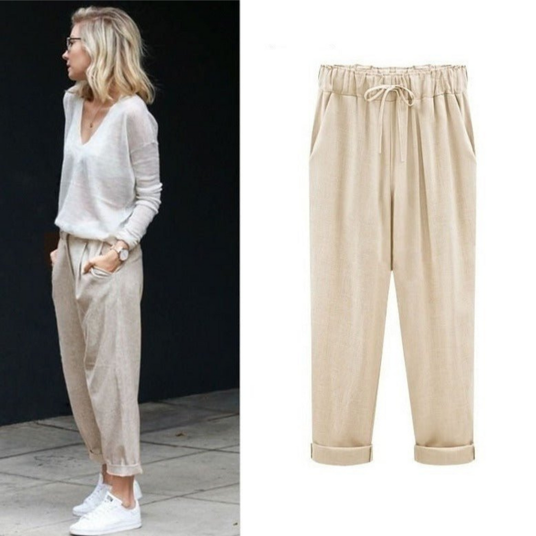 Fernanda | Pantalon De Lin Et De Coton Pour Femmes