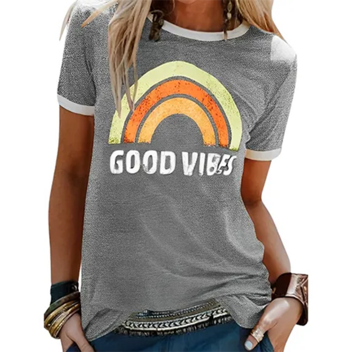 Femmes T-shirt Manches Courtes À Col Rond | L'été