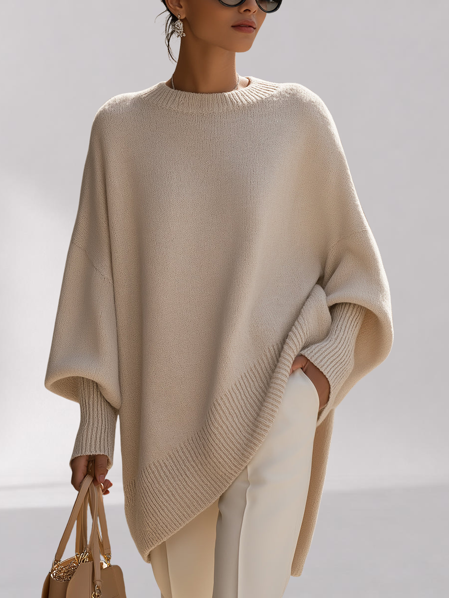 Poncho Oversize en Maille Femme