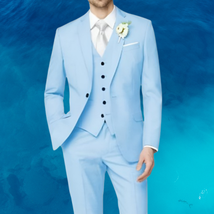 Costume Invité De Mariage Trois Pièces Sur Mesure  | Simple Boutonnage