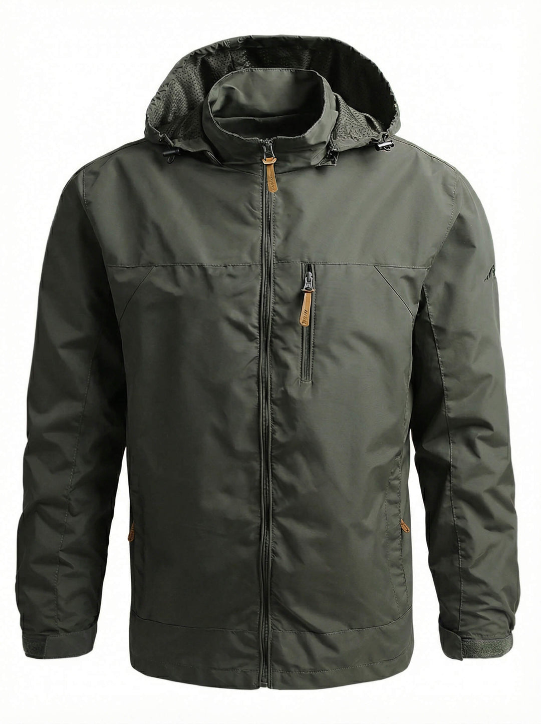 Coupe-Vent Homme Imperméable à Capuche Poche Poitrine