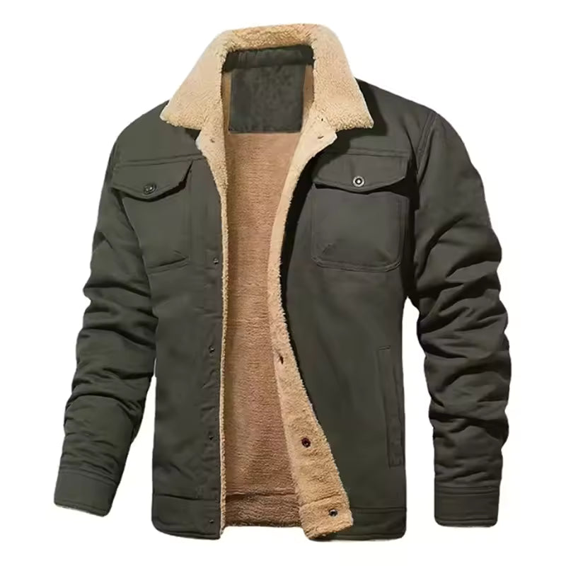 Veste Col Mouton Doublée Sherpa pour Homme