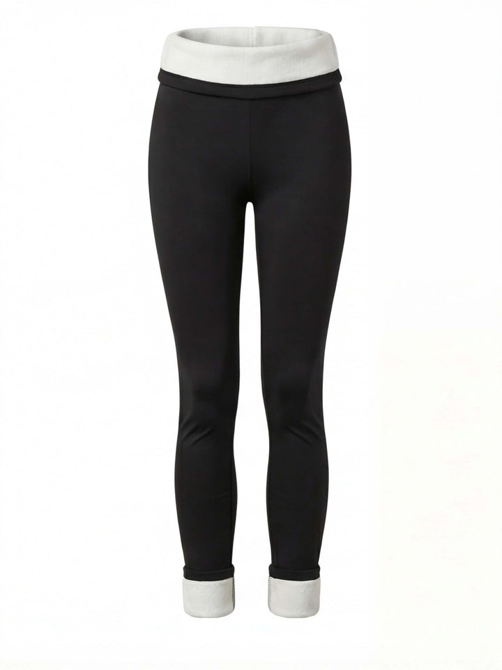 Legging Femme Doublé Polaire Taille Haute