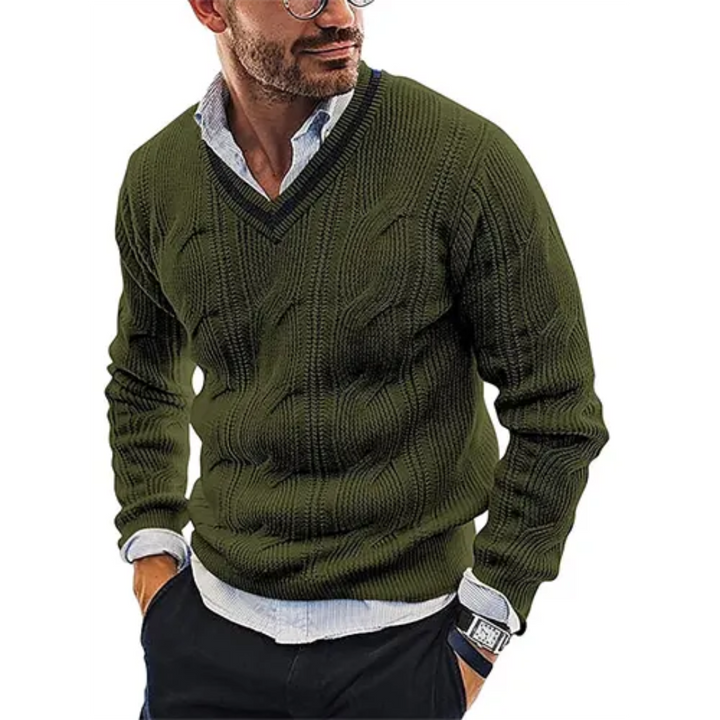 Marquel | Pull Col V Chaud Pour Hommes