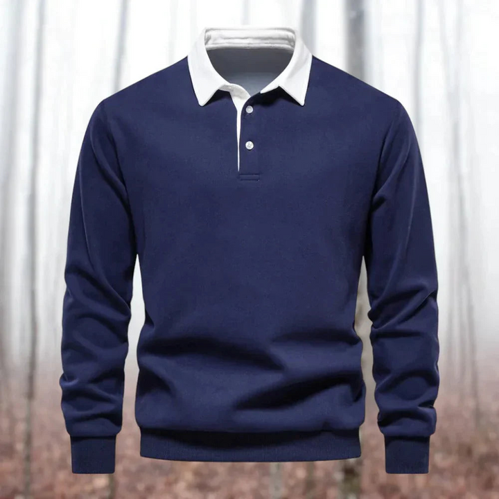 Justin | Polo À Manches Longues Pour Hommes | Chic