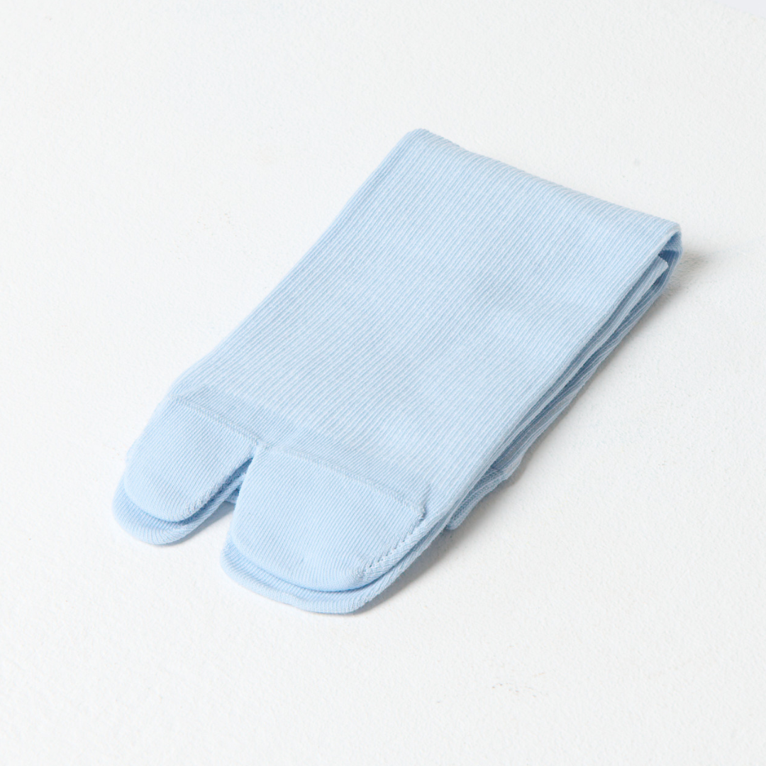 Women's Tabi Split-Toe Socks with Ribbed Cuffs and Ankle Height