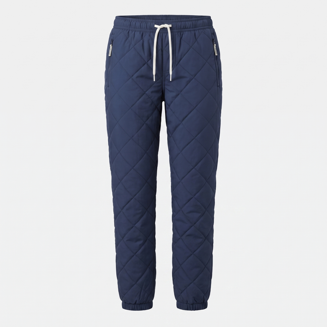 Women's Winter Pants with Fleece Lining, Quilted, Drawstring Waist