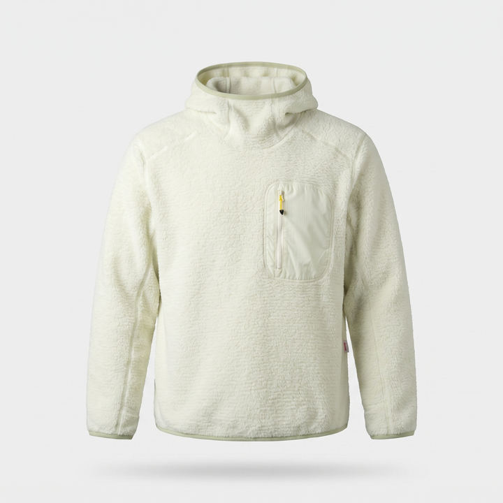 Men's Sherpa Fleece Hoodie with Zipped Chest Pocket