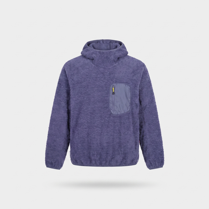 Men's Sherpa Fleece Hoodie with Zipped Chest Pocket