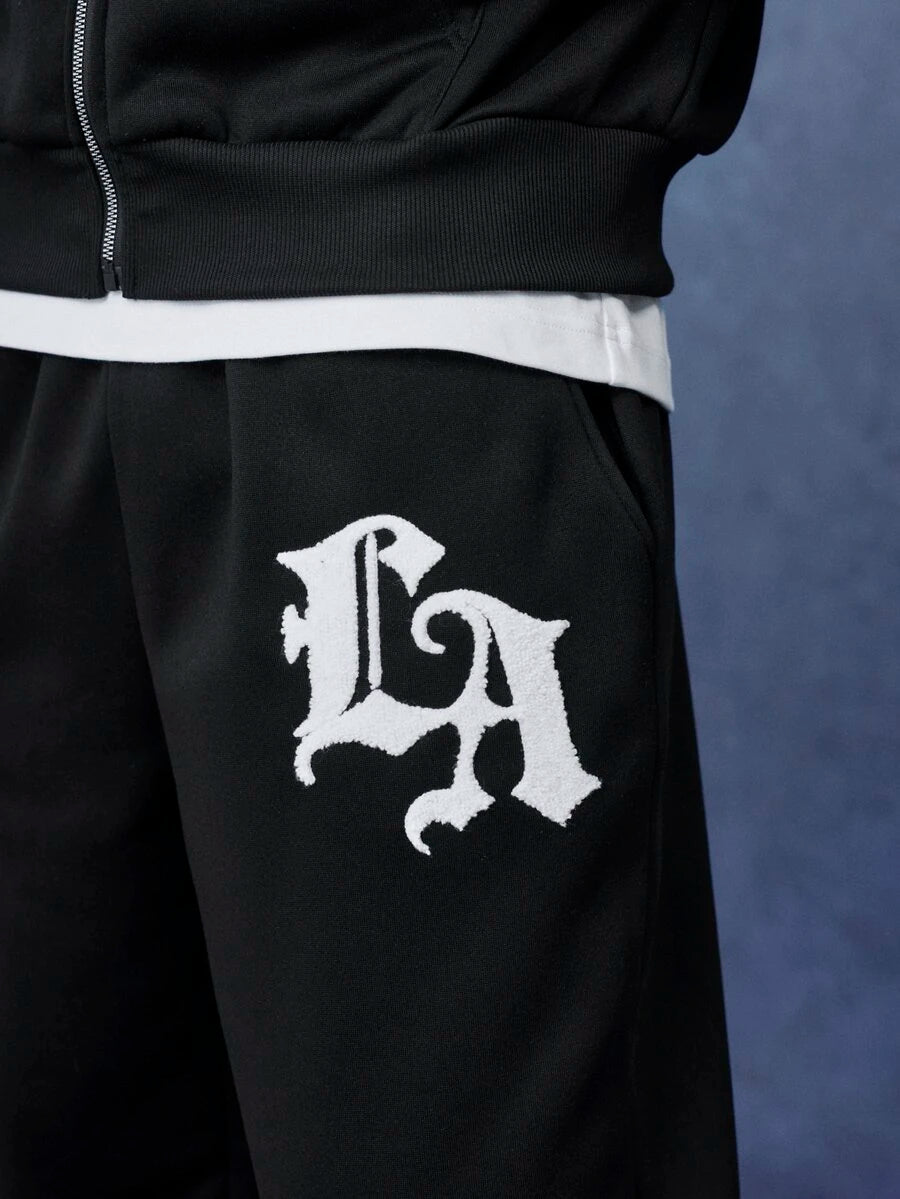 Herren-Trainingsanzug mit Kapuze, Reißverschluss und Baggy-Hose
