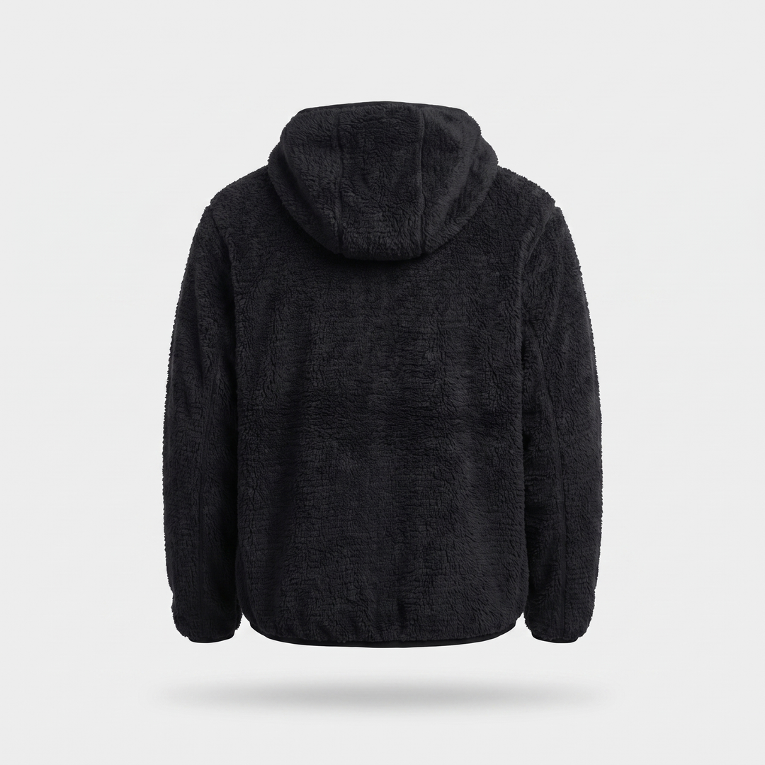 Men's Sherpa Fleece Hoodie with Zipped Chest Pocket