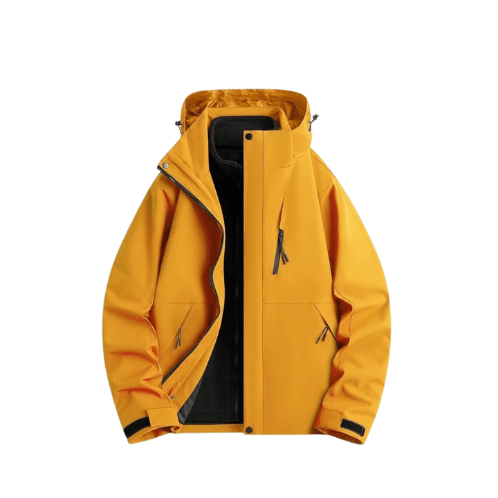 Women's 3-in-1 Waterproof Rain Jacket with Removable Fleece Lining
