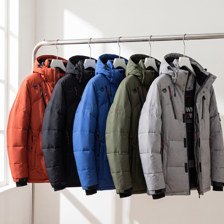 Doudoune Homme à Capuche Amovible Multi Poches Zippées