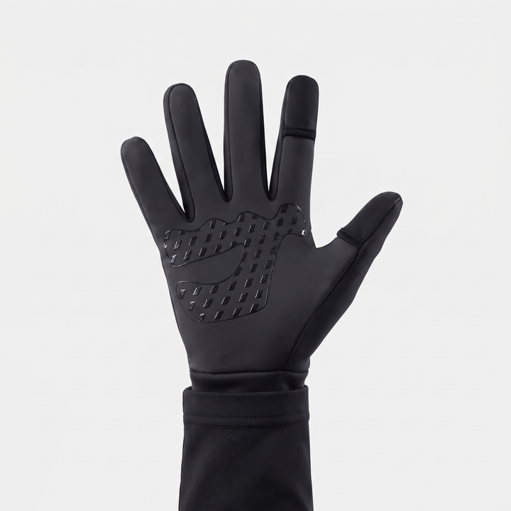 Men's Winter Touchscreen Gloves with Fold-Back Fingers and Zippered Pocket
