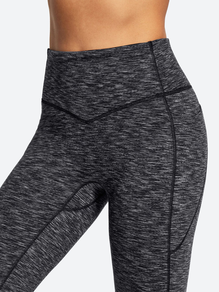 Women's Fleece-Lined Flared Yoga Pants with Pockets