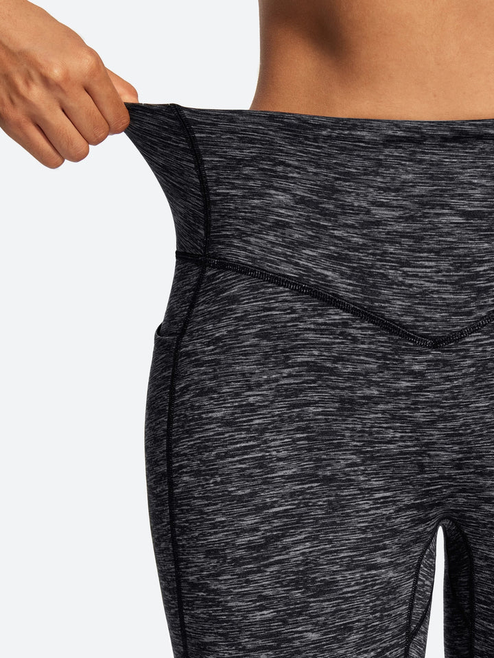 Women's Fleece-Lined Flared Yoga Pants with Pockets
