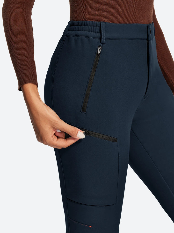 Women's Fleece-Lined Waterproof Flared Ski Pants