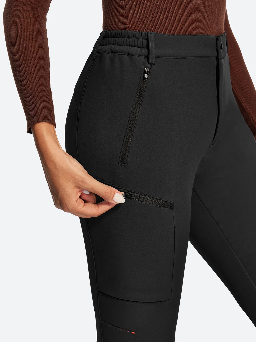 Women's Fleece-Lined Waterproof Flared Ski Pants