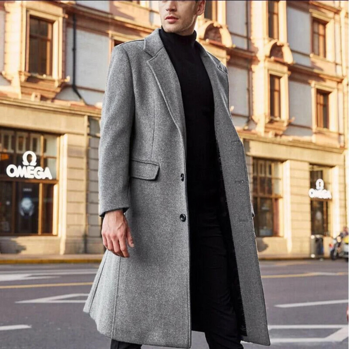 Hommes Long Et Chaud Trench Manteau | Hiver