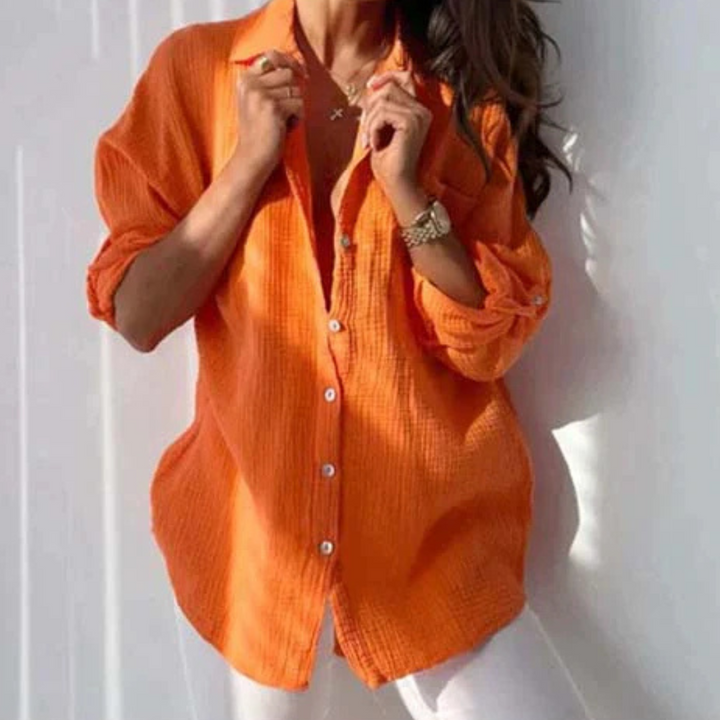 Femmes Chemise D'été Surdimensionnée | Bouton À La Main