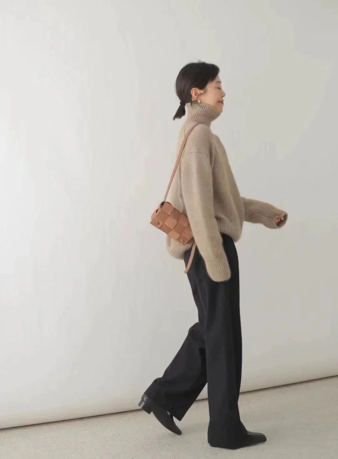 Lisette | Pull Col Roulé Intemporel en Cachemire