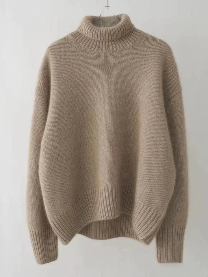 Lisette | Pull Col Roulé Intemporel en Cachemire