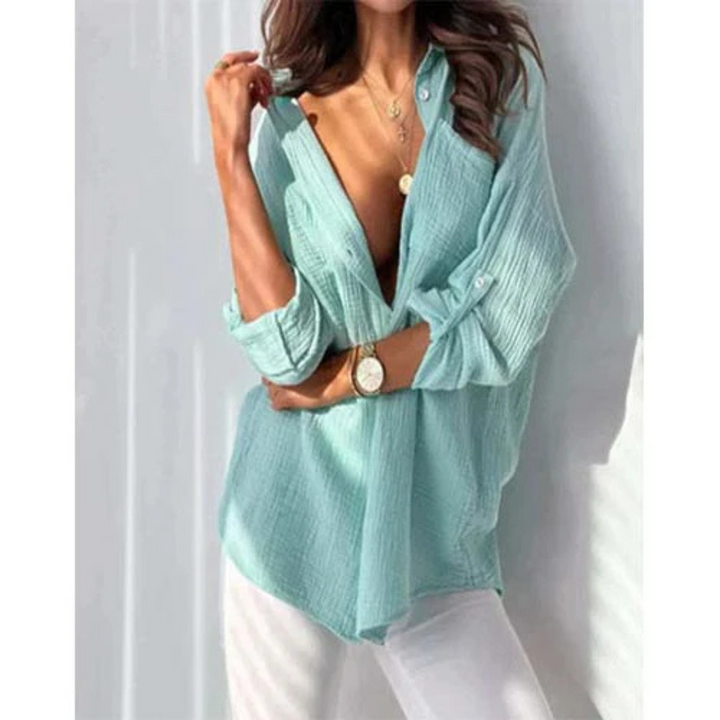 Femmes Chemise D'été Surdimensionnée | Bouton À La Main