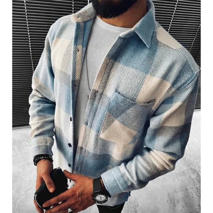 Troy | Chemise à Manches Longues à Carreaux Pour Homme