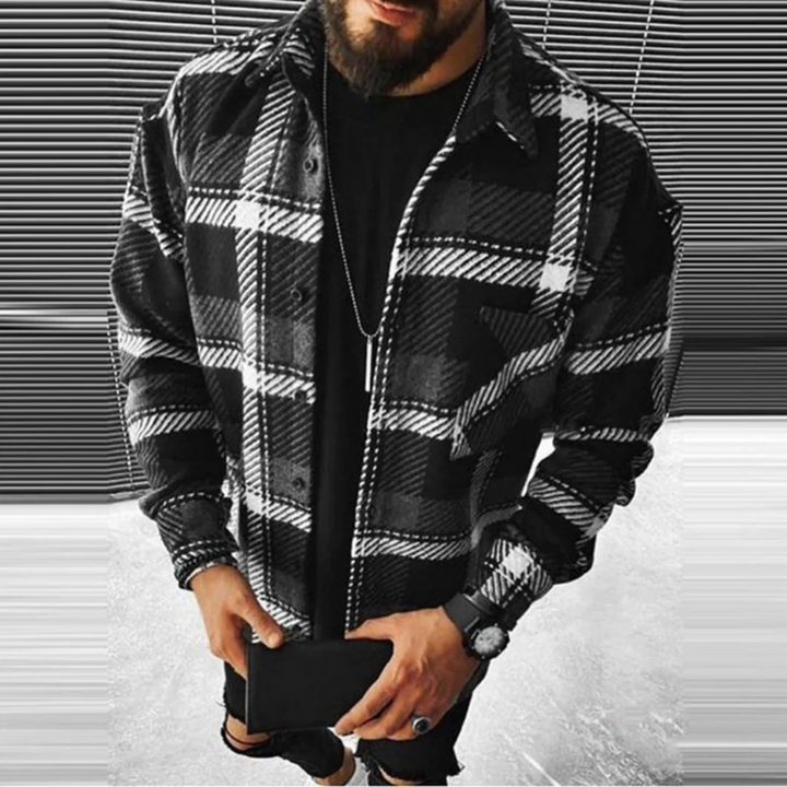 Troy | Chemise à Manches Longues à Carreaux Pour Homme