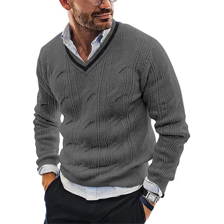 Marquel | Pull Col V Chaud Pour Hommes