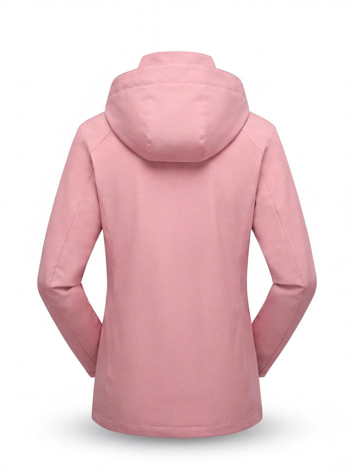 Women's Convertible Hiking Jacket with Removable Fleece and Hood
