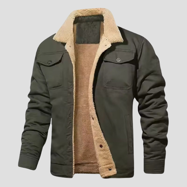 Veste Col Mouton Doublée Sherpa pour Homme