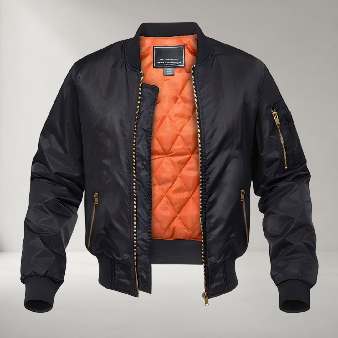 Blouson Bomber Aviateur Homme à Fermeture Zippée