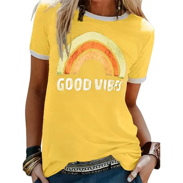 Femmes T-shirt Manches Courtes À Col Rond | L'été