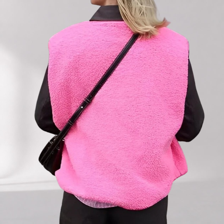 Gilet Femme en Laine d’Agneau Boutonné