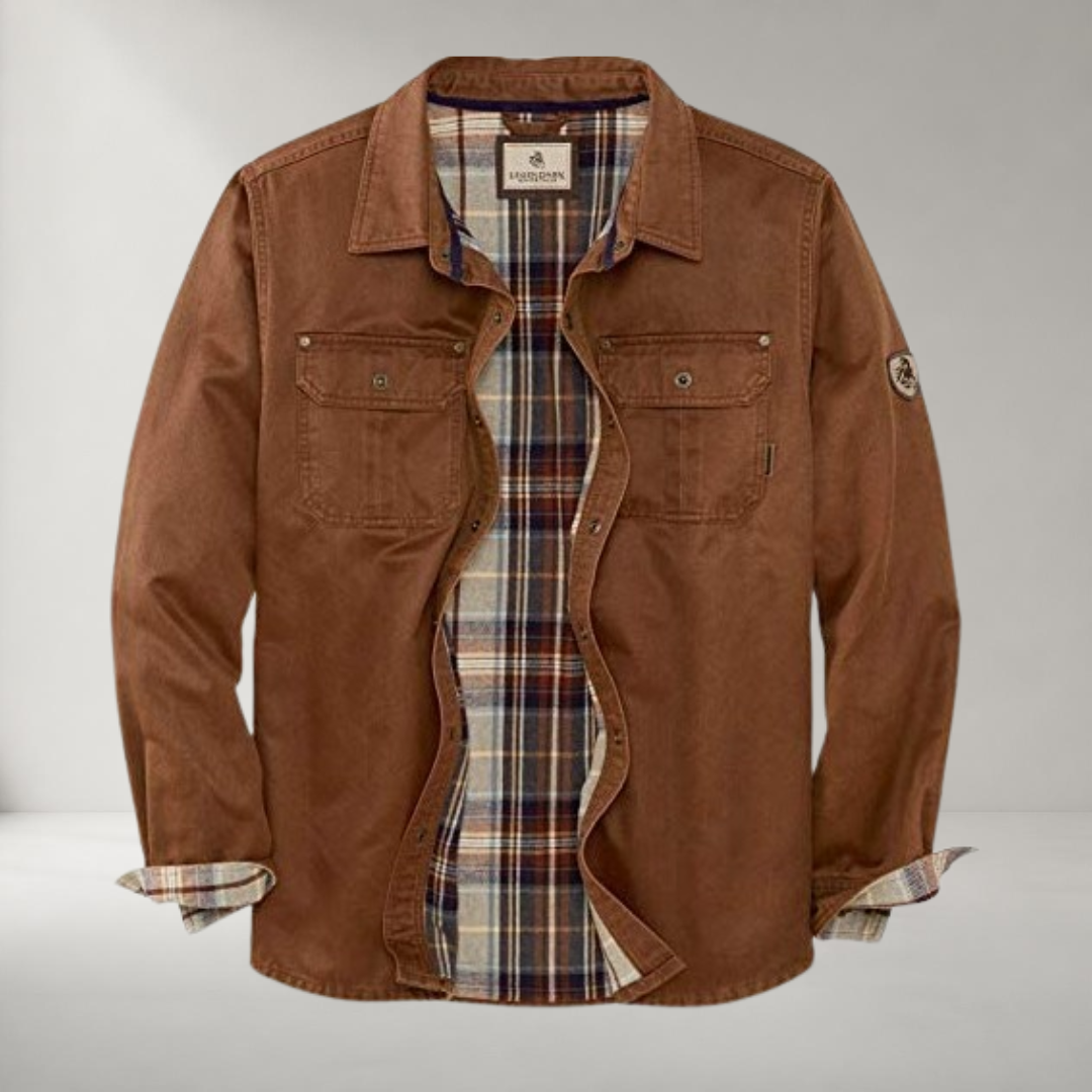 Veste Trucker Homme en Tissu Ciré – Résistante à l’Eau et au Vent