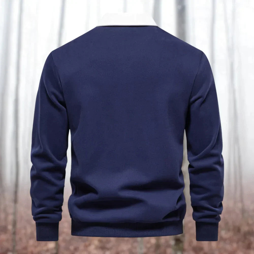 Justin | Polo À Manches Longues Pour Hommes | Chic