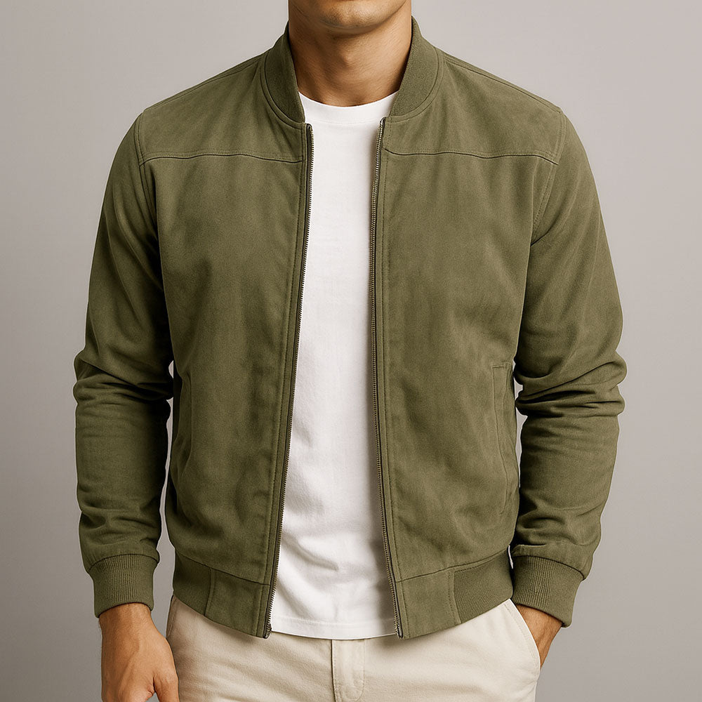 Nicolas | Veste en cuir suédé véritable pour homme