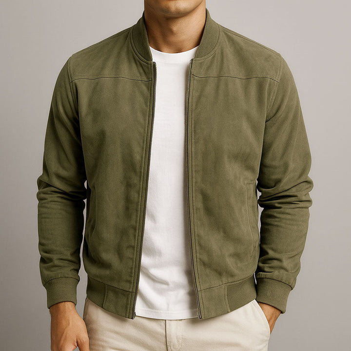 Nicolas | Veste en cuir suédé véritable pour homme
