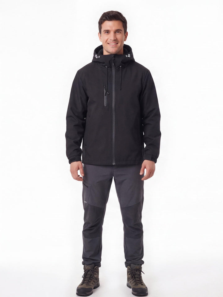 Men's Waterproof Hiking Jacket with Adjustable Hood