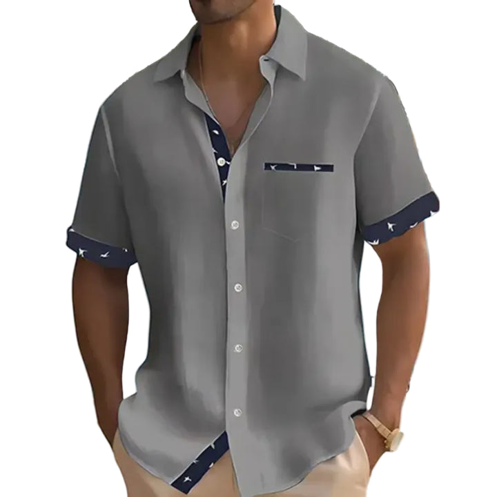Lucas | Chemise pour Homme | Manches Courtes, Estivale & Boutonnée