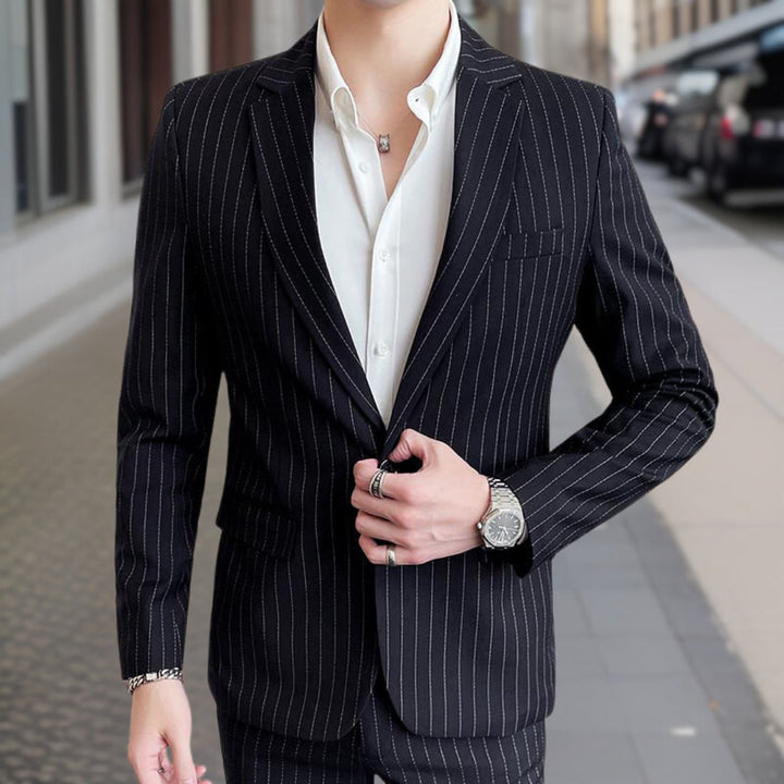 Costume Deux Pièces Rayé Invité De Mariage Pour Homme | Tenue De Cérémonie