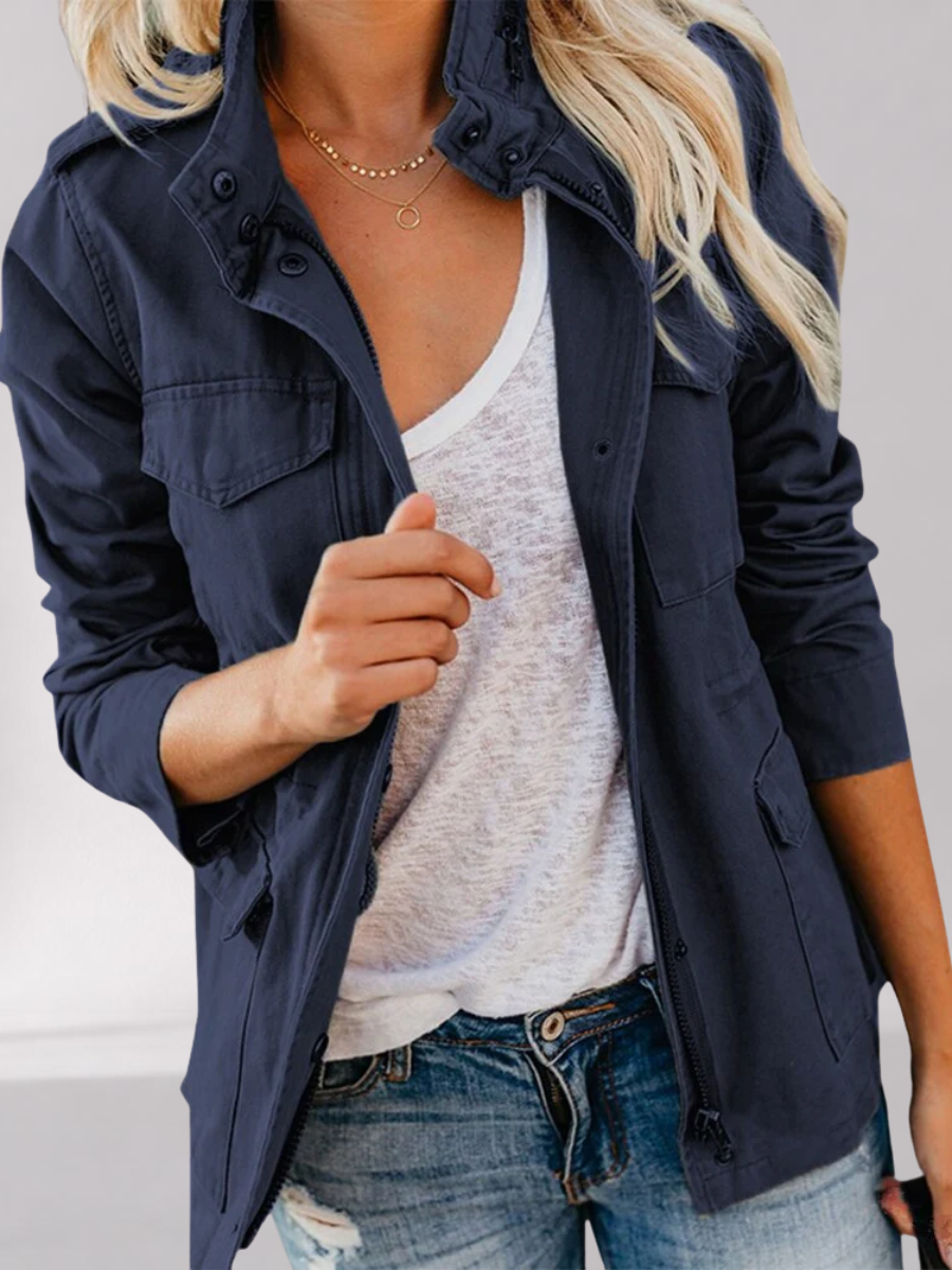 Veste Utilitaire Femme en Coton Mélangé