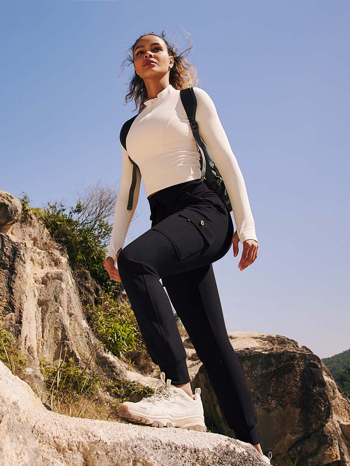 Jogger Cargo Femme Doublé Polaire Déperlant Avec Cordon De Serrage