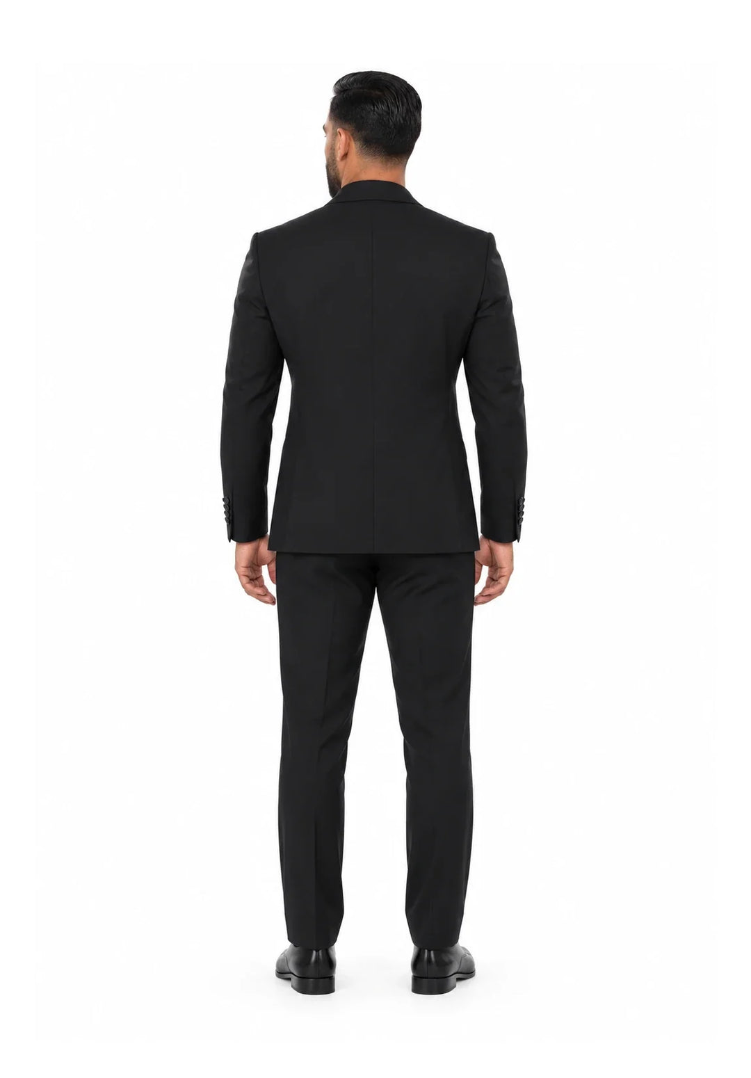 Costume Deux Pièces Homme Coupe Regular avec Panneau Blanc Asymétrique et Col Châle