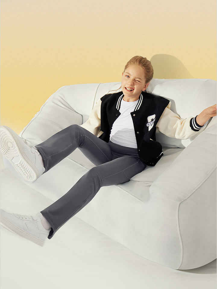 High-Waisted Women's Fleece-Lined Flared Pants with Pockets