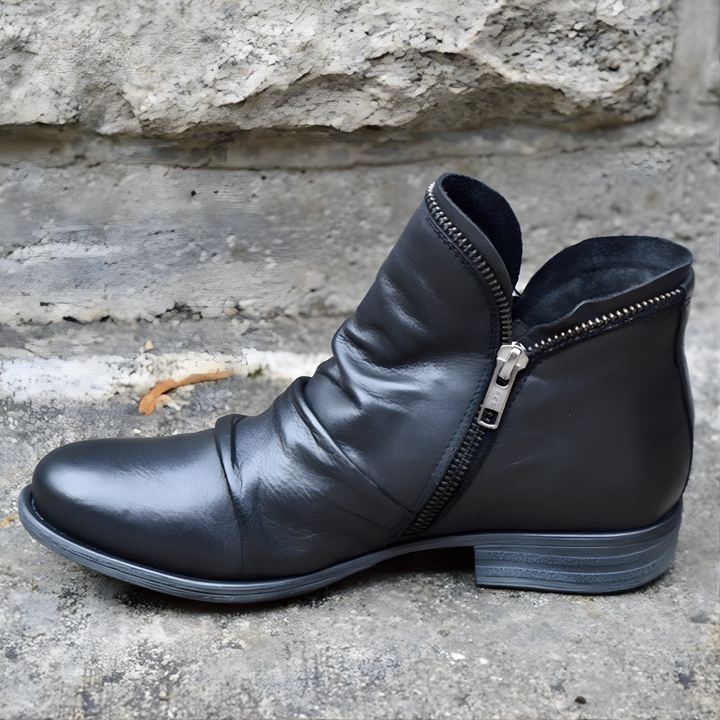 Bottines Femme à Zip Latéral – Talon Bas