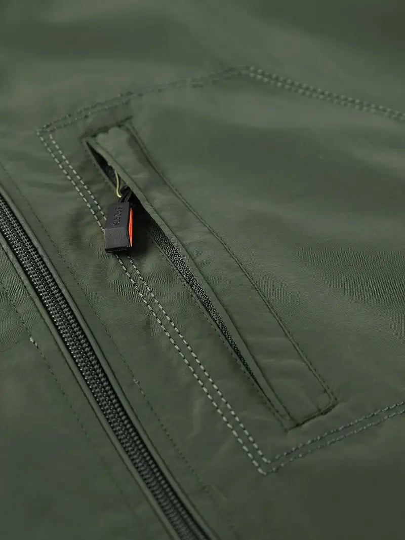 Men's Lightweight Hooded Windbreaker with Zippered Pockets